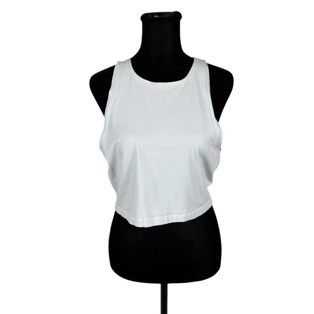 Aritzia Tna Cotton Baby Blue‎ Racerback Crop - Women’s L